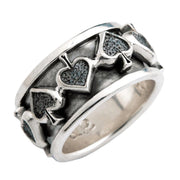 Sterling Silver Gothic Spade Spin Ring