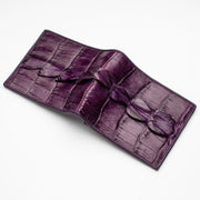 Violet krokodillehale læderpung