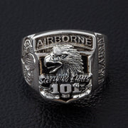 Sterling Silver Army Screaming Eagle 101St Airborne Ring