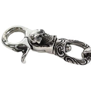 skull silver gothic key chain