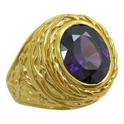 Easter lily yellow gold bishop ring