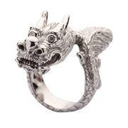 huge sterling silver dragon ring