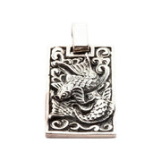 silver Japanese koi fish pendant