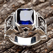 Knight Sapphire Biker Ring