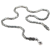 4mm Byzantine Bali Sterling Silver Mens Necklace