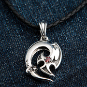 Sterling Silver Fish Hook Pendant Necklace