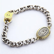 sterling silver mary women's bracelet