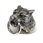 tiger head silver ring